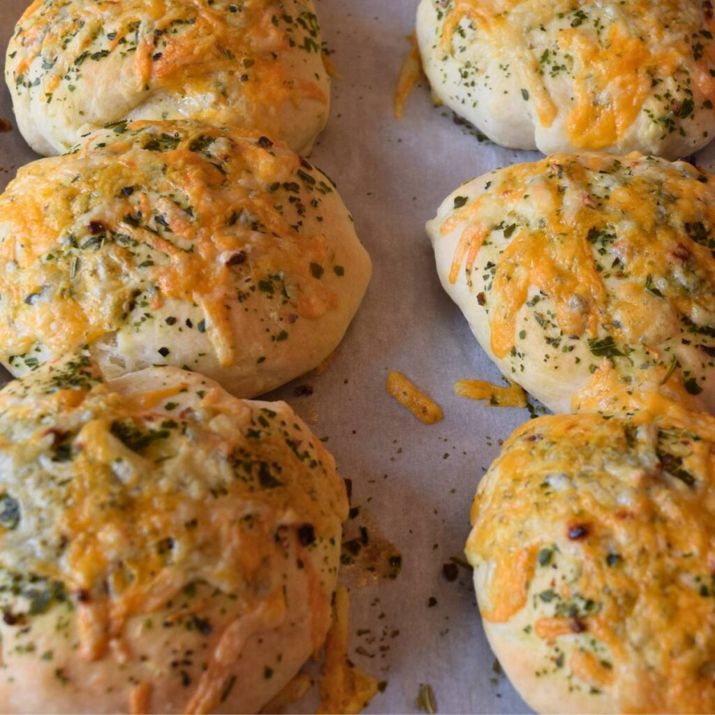 Super Simple Cheesy Buns fresh out of the oven