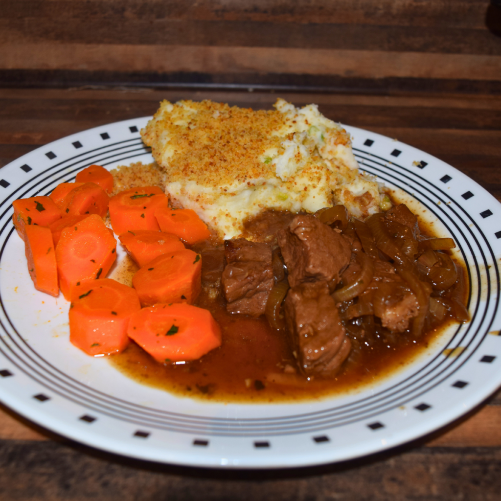 An Easy And Delicious Beef Stew Plated