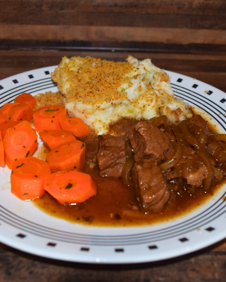 An Easy And Delicious Beef Stew - Belgian Stew Plated